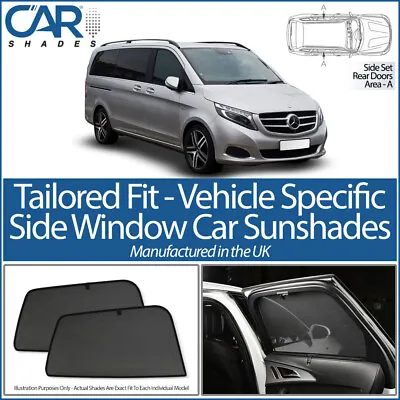 £49.99 • Buy Mercedes Vito Swb 2014> Car Shades Uk Tailored Uv Side Window Sun Blinds